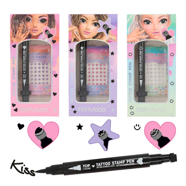 TOPMODEL TATTOO PEN WITH GLITTER STONES