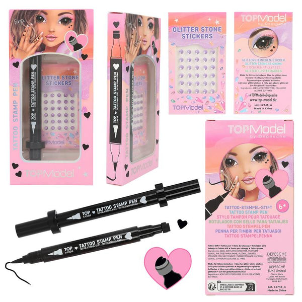 TOPMODEL TATTOO PEN WITH GLITTER STONES