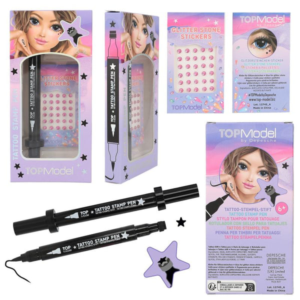 TOPMODEL TATTOO PEN WITH GLITTER STONES