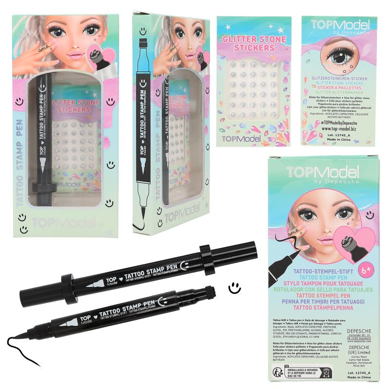 TOPMODEL TATTOO PEN WITH GLITTER STONES