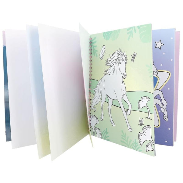 MISS MELODY COLOURING BOOK WITH REVERSIBLE SEQUINS