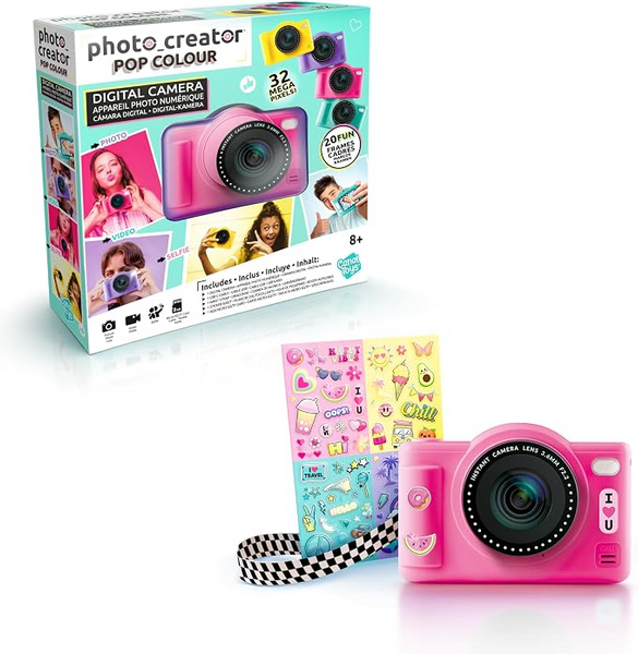 PHOTO CREATOR POP COLOUR PINK CAMERA