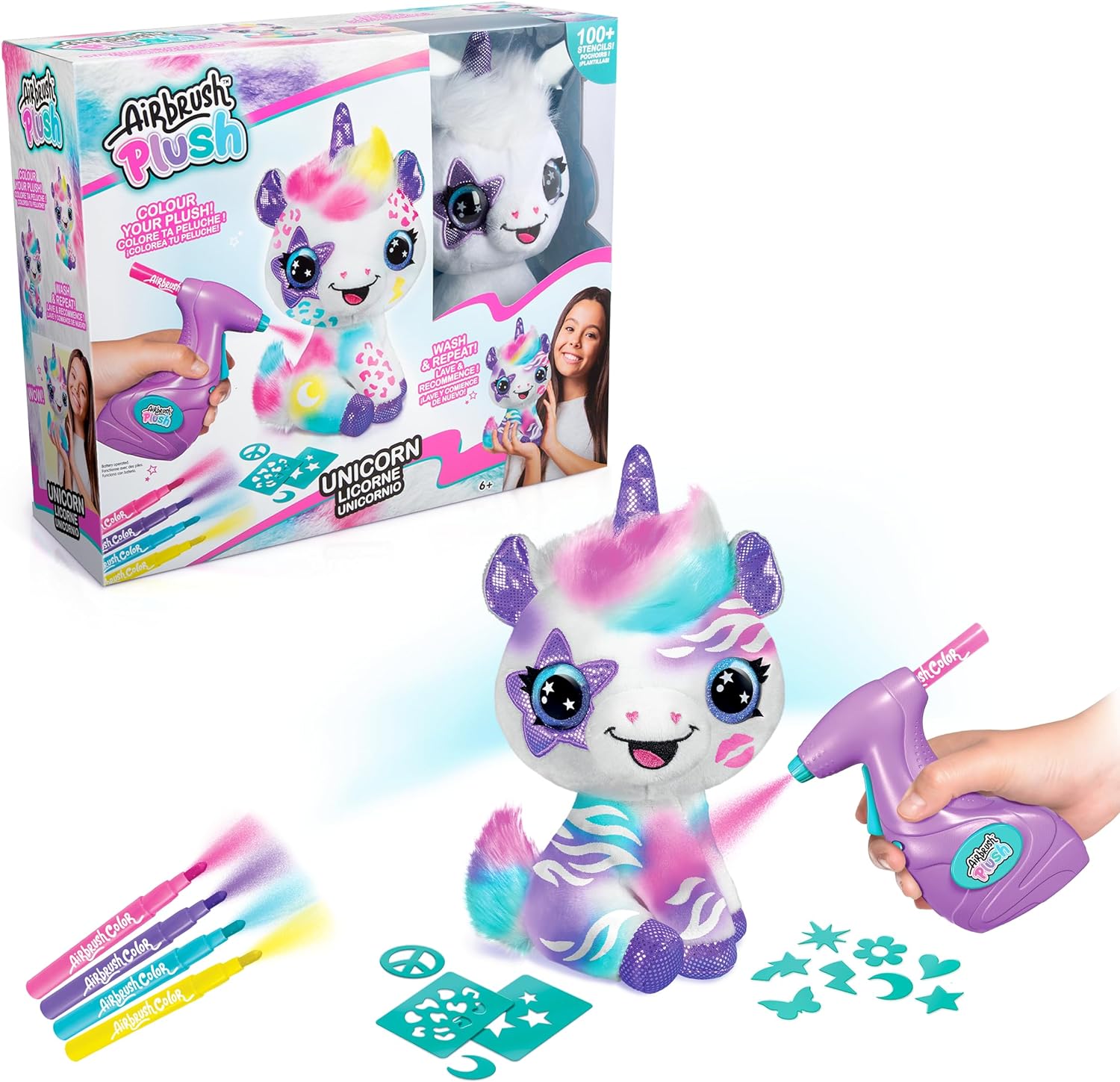 AIRBRUSH PLUSH MAGIC UNICORN