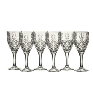 GALWAY CRYSTSAL RENMORE GOBLETS GLASS SET OF 6
