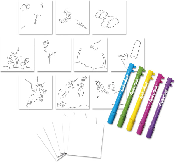 RAINBOW BRUSH DRAWING SET