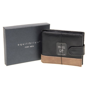 RFID Wallet Black/Tan (EQ for Men)