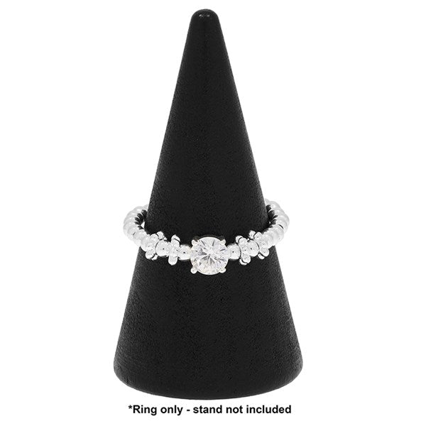 Stackable Solitaire Ring (Silver Plated)