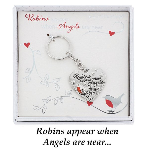 Robins Appear Message Keyring (Silver Plated)
