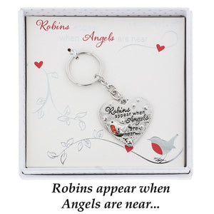 Robins Appear Message Keyring (Silver Plated)