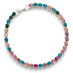 Glam Rox Tennis Bracelet (Silver Plated)