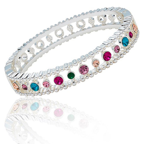 Glam Rox Modern Bangle (Silver Plated)