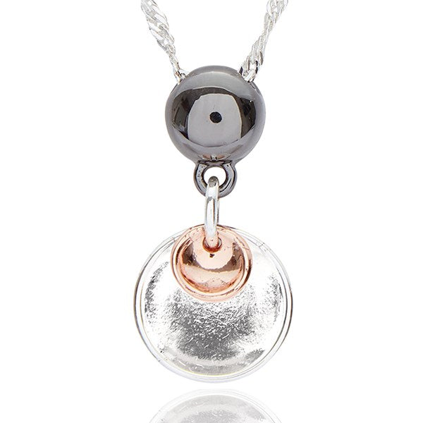 Two Circles Necklace (Mixed Metal)