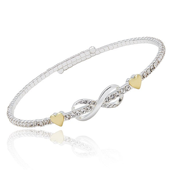 Kiss Eternity Flexi Bangle (Two Tone)