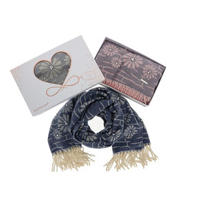 Pearl Flowers Boxed Scarf