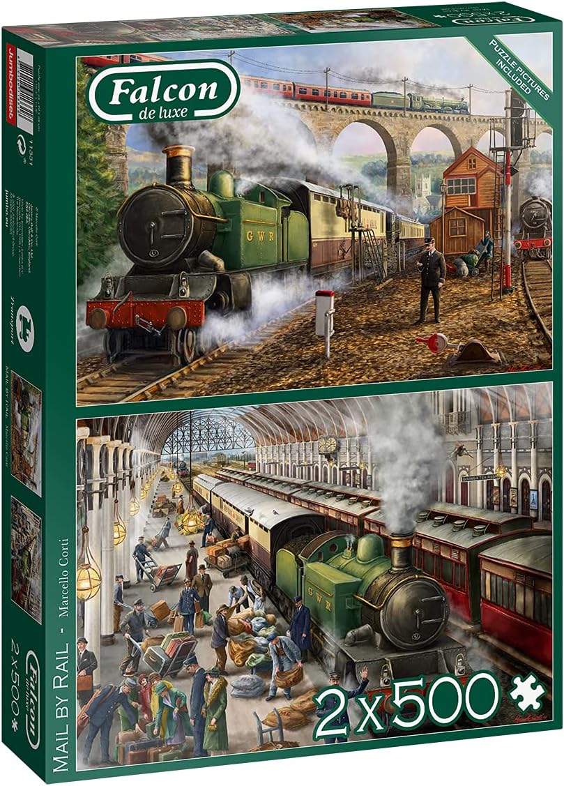 MAIL BY RAIL - 2 X 500 PIECE JIGSAW PUZZLES