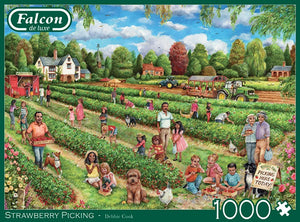 STRAWBERRY PICKING - 1000 PIECE JIGSAW PUZZLE