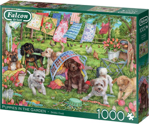 PUPPIES IN THE GARDEN - 1000 PIECE JIGSAW PUZZLE