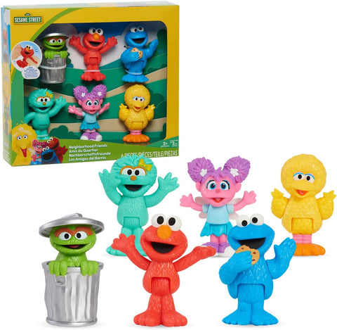 SESAME STREET NEIGHBORHOOD FRIENDS POSEABLE FIGURES 6 PACK