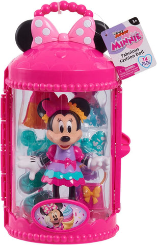 DISNEY JUNIOR MINNIE MOUSE FABULOUS 6" FASHION DOLL WITH CASE