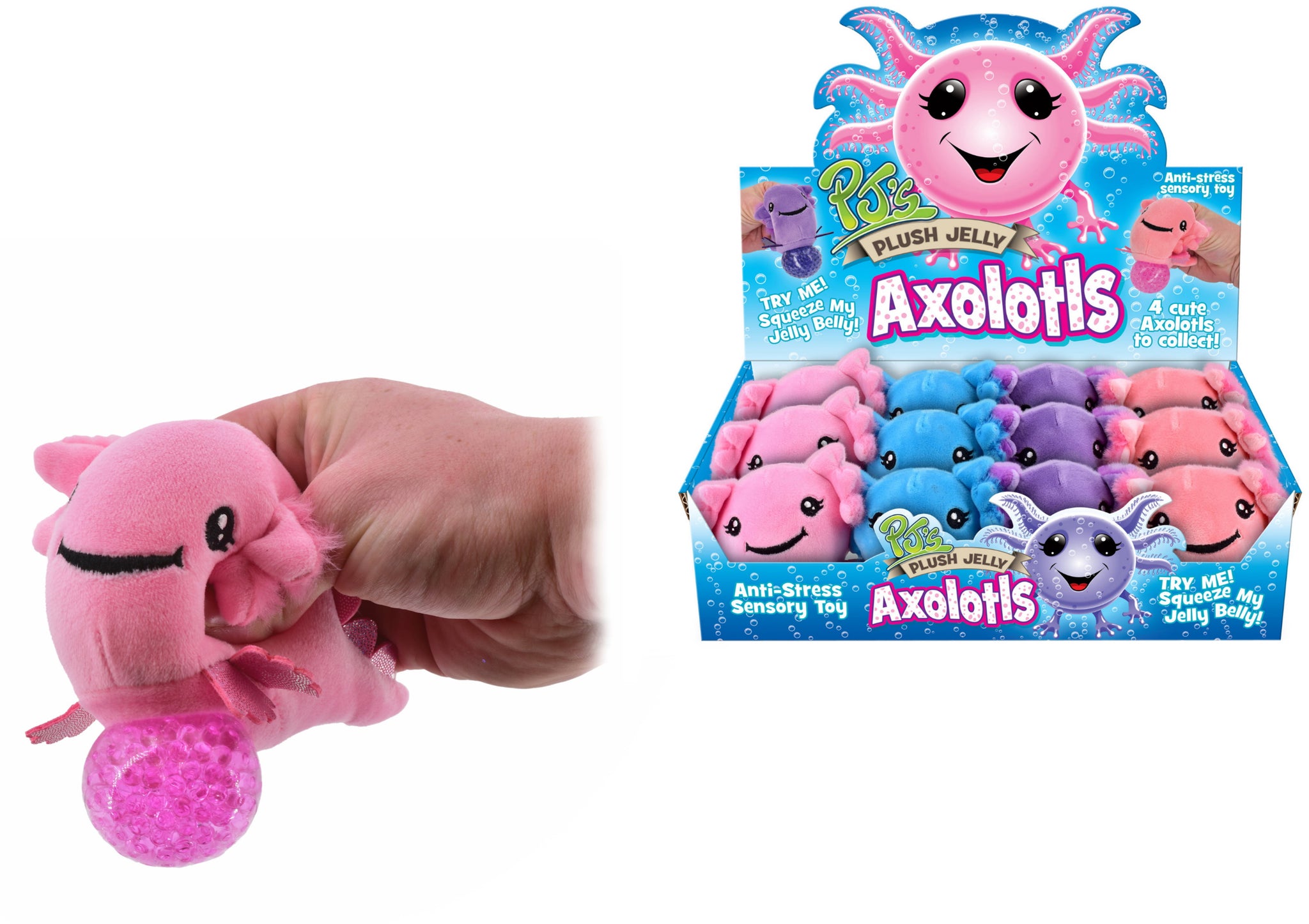 PLUSH JELLY SQUEEZERS - AXOLOTL