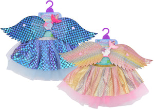 MERMAID PRINCESS DRESS UP WITH WINGS SET