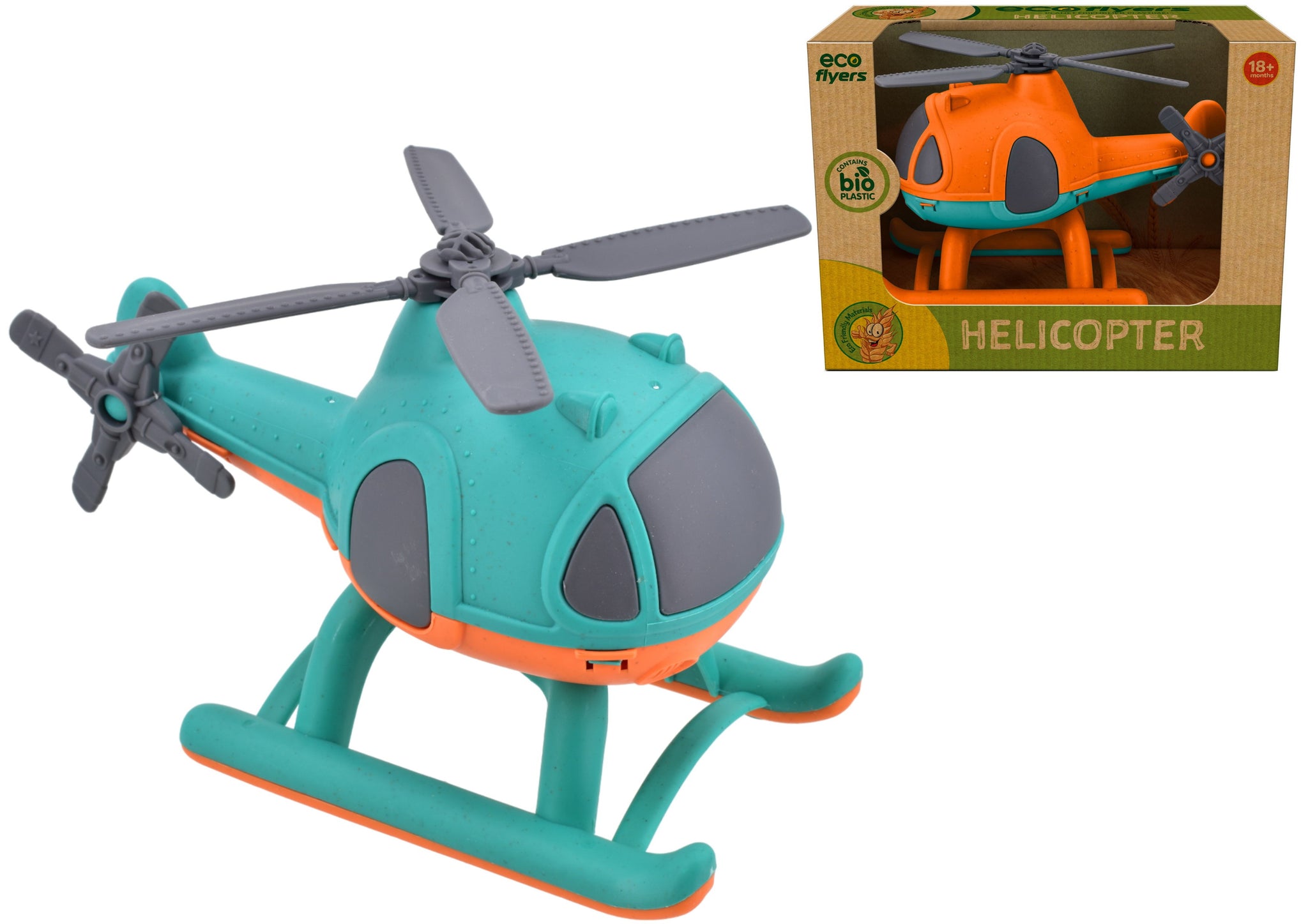 BIO PLASTIC 19CM HELICOPTER