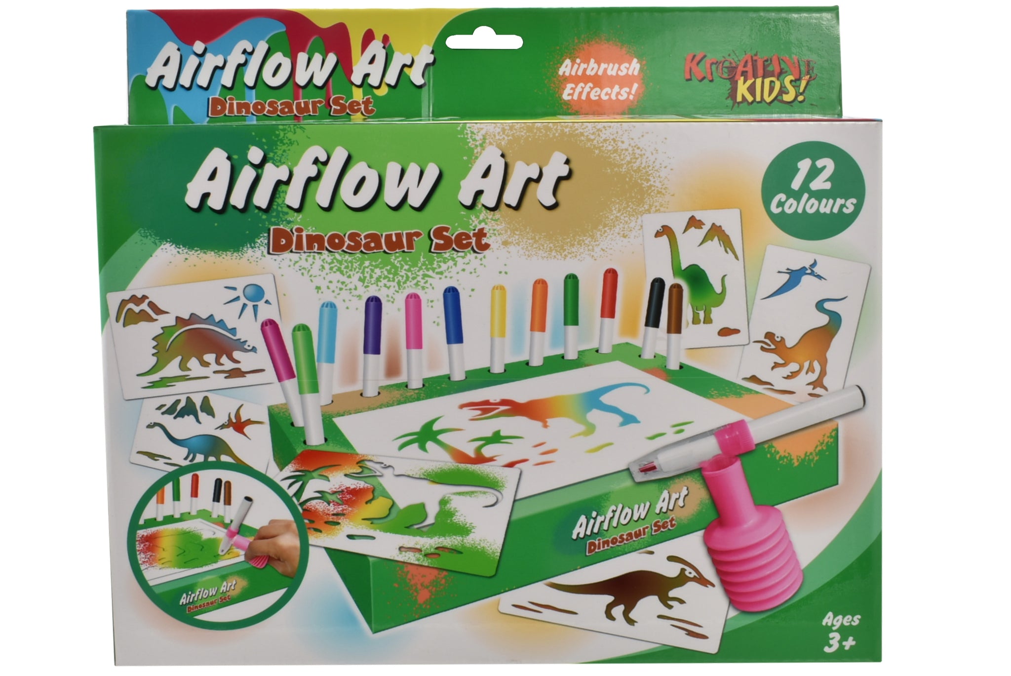 KREATIVE KIDS DINOSAUR AIR FLOW PENS PLAYSET