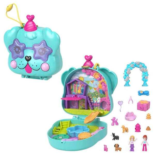 POLLY POCKET COMPACT PLAYSETS WITH DOLL & 12 ACCESSORIES