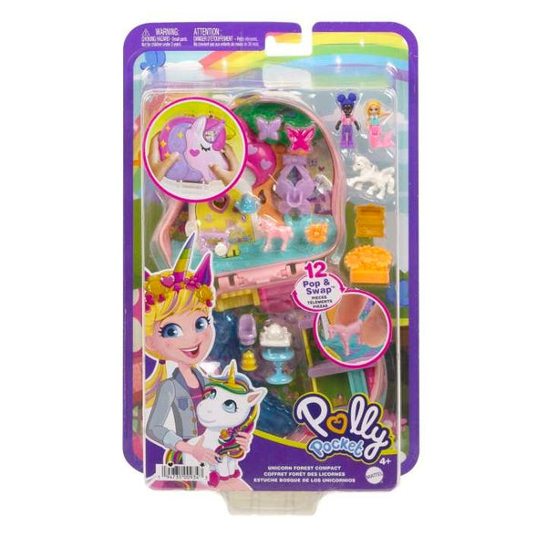 POLLY POCKET COMPACT PLAYSETS WITH DOLL & 12 ACCESSORIES