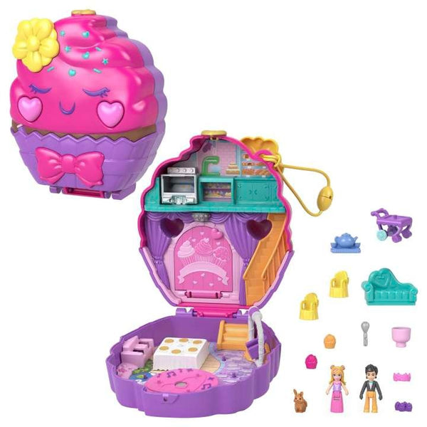 POLLY POCKET COMPACT PLAYSETS WITH DOLL & 12 ACCESSORIES