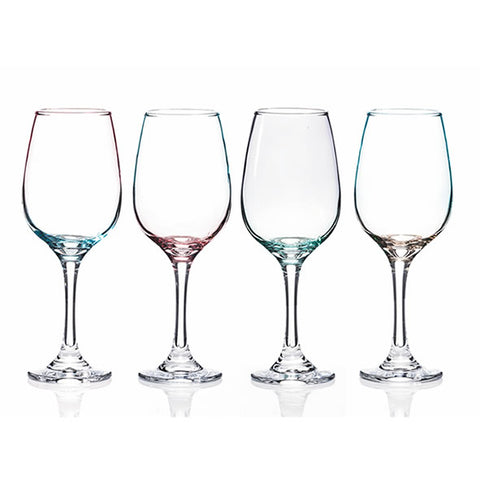 Lustre Green & Pink Wine Set (4)