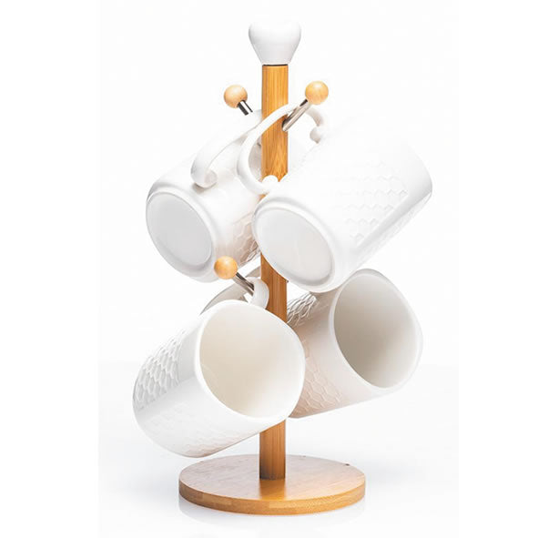 White Ceramic Mug Set (4)