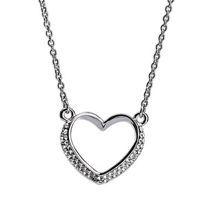 NEWGRANGE LIVING SILVER DIAMANTE HEART NECKLACE