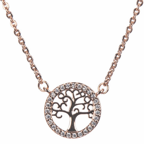 NEWGRANGE LIVING ROSE GOLD TREE OF LIFE PENDANT