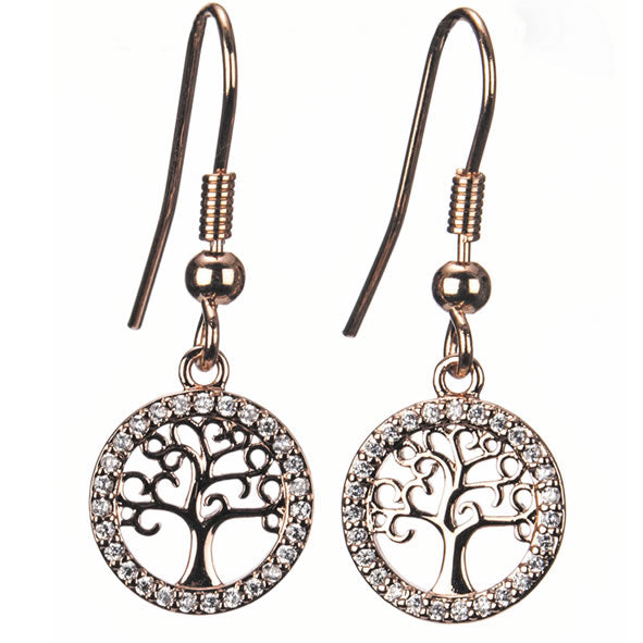 Tree of Life Earrings (Rose Gold)