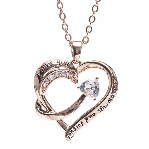 NEWGRANGE LIVING ROSE GOLD HEART WITH ARROW DIAMOND PENDANT