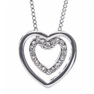 NEWGRANGE LIVING SILVER HEART INTERWINDED PENDANT