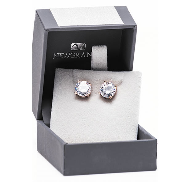 NEWGRANGE LIVING ROSE GOLD STONE EARRINGS