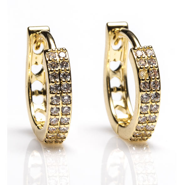 NEWGRANGE LIVING GOLD HOOP EARRINGS