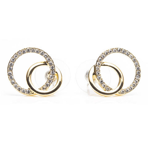 NEWGRANGE LIVING GOLD DIAMANTE LOOP EARRINGS