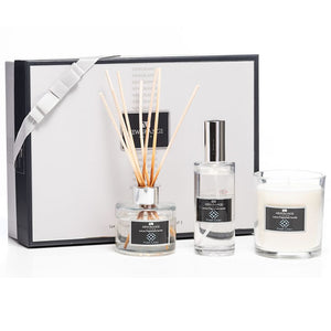 NEWGRANGE LIVING FRESH LINEN ROOM SPRAY/DIFFUSER/CANDLE SET