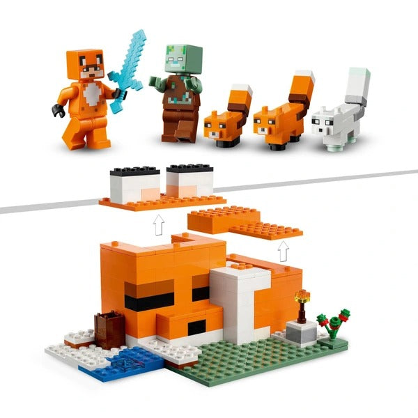 LEGO MINECRAFT THE FOX LODGE HOUSE ANIMALS TOY