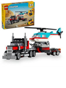 LEGO CREATOR FLATBED TRUCK WITH HELICOPTER