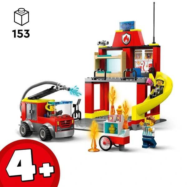 LEGO CITY FIRE STATION AND FIRE ENGINE SET
