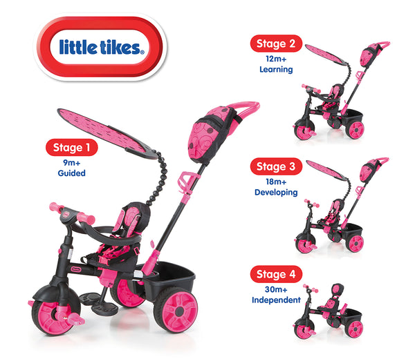 4-IN-1 DELUXE EDITION TRIKE - NEON PINK