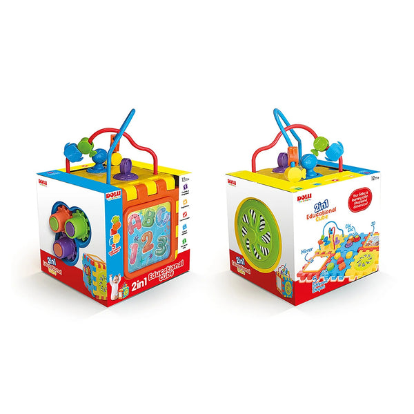 2 IN 1 EDUCATIONAL CUBE & PUZZLE