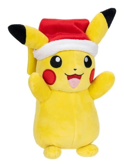 8" Pokemon Plush - Pikachu with Santa Hat