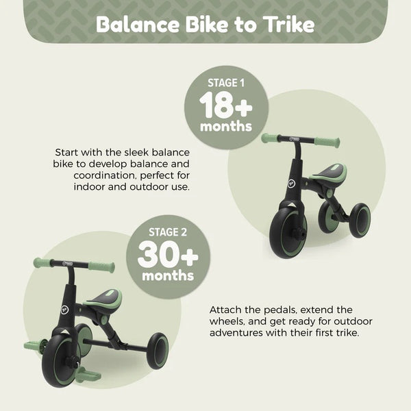 TP BALANCE BIKE TO TRIKE - FOREST GREEN