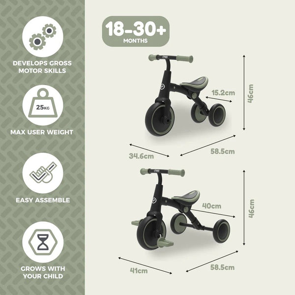 TP BALANCE BIKE TO TRIKE - FOREST GREEN