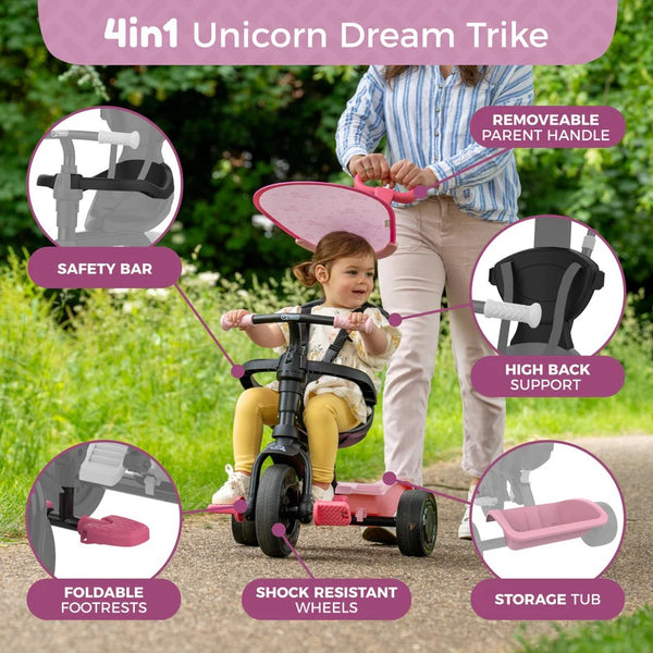 4 IN 1 TRIKE - UNCIORN DREAM